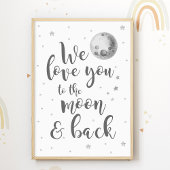 We houden van je tot de maan en terug Nursery Post Poster