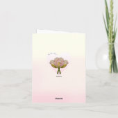 We houden van je Tulpen in de Kaart van de hartkam (Achterkant)