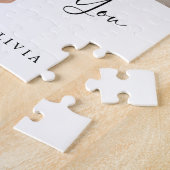 We houden van je | Uw foto met script en hart Legpuzzel (Zijkant)