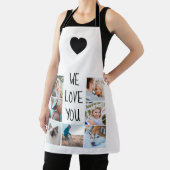 We houden van je | Uw fotocollage raster op maat Schort (Insitu)