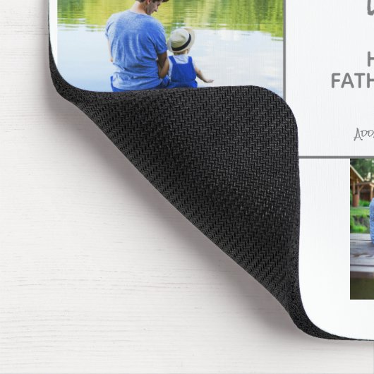 We houden van je vader 7 Foto Collage vaders Muismat (Hoek)