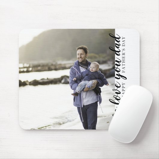 We houden van je vader aangepaste foto muismat (Met muis)