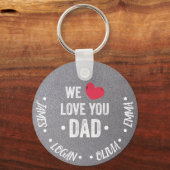 we houden van je vader, aangepaste namen sleutelha sleutelhanger (Voorkant)
