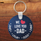 we houden van je vader , aangepaste namen sleutelhanger (Voorkant)