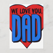 We houden van je vader briefkaart (Voorkant)