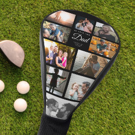 We houden van je vader Familie Foto Collage Cool T Golfheadcover