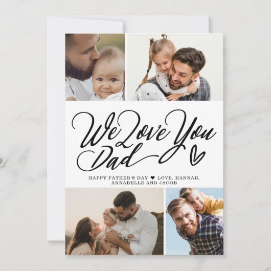 We houden van je vader Foto Collage Vaderdag (Voorkant)