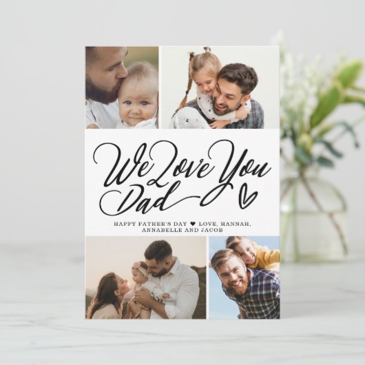 We houden van je vader Foto Collage Vaderdag (Staand voorkant)