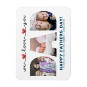 We houden van je vader | Foto Vaderdag Magneet (Verticaal)