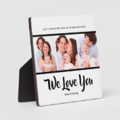 We houden van je vader, gepersonaliseerd 3 Foto Co Fotoplaat (Voorkant)