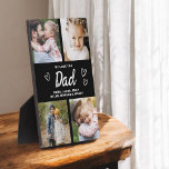 We houden van je vader moderne fotocollage fotoplaat<br><div class="desc">De Dad We Love You Heart Modern Photo Collage Plaque is een ontroerend en gepersonaliseerd geschenk dat je liefde voor je vader laat zien. Deze prachtig ontworpen plaquette is voorzien van een hartvormige fotocollage, zodat u uw favoriete familie afbeeldingen toe te voegen in een moderne en stijlvolle lay-out. Het oprechte...</div>