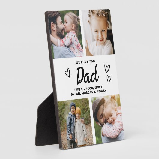 We houden van je vader moderne fotocollage fotoplaat (Zijkant)