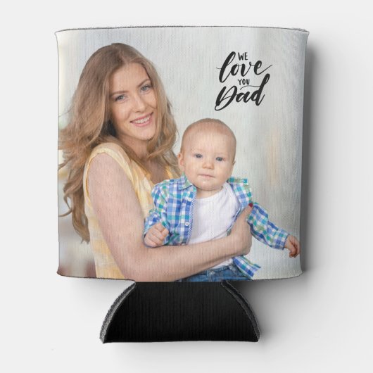 We houden van je vader moderne vaders dagfoto blikjeskoeler (Voorkant)
