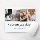 We houden van je vader witte foto collage vader fa muismat (Met muis)