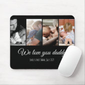 We houden van je vader zwarte foto collage vader f muismat (Met muis)