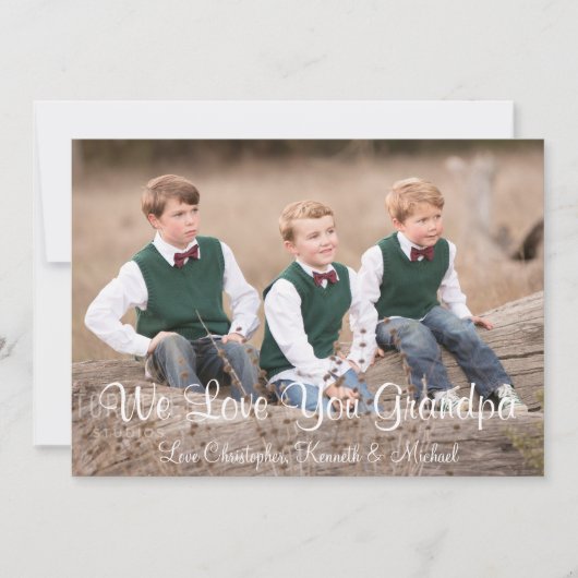 We houden van je Vaderdag Kaart (Voorkant)