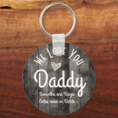 We houden van je vaders Aangepaste Namen Sleutelhanger (Voorkant)