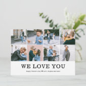 We houden van je vaders dagfoto feestdagenkaart (Staand voorkant)