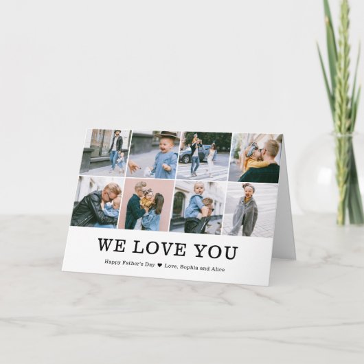 We houden van je vaders dagfoto kaart (Voorkant)