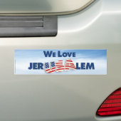 We houden van Jerusalem Bumpersticker (Op auto)