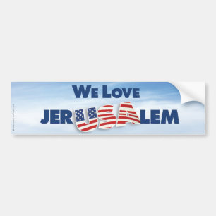 We houden van Jerusalem Bumpersticker
