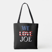 We houden van Joe, Amerikaanse vlag Tote Bag (Achterkant)