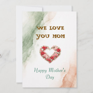 We houden van jou mama Moederdag cadeau Feestdagenkaart