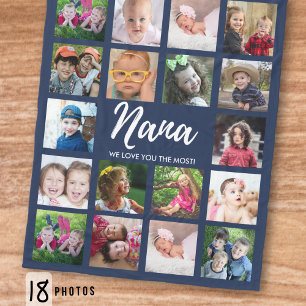 We houden van jou Nana kleinkinderen 18 foto colla Fleece Deken