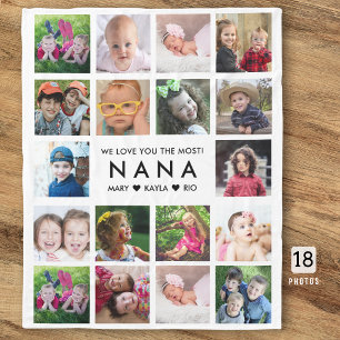 We houden van jou Nana kleinkinderen 18 foto colla Fleece Deken