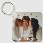 We houden van jou oma aangepaste foto sleutelhanger (Voorkant)