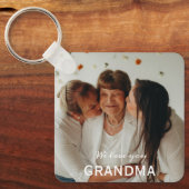We houden van jou oma aangepaste foto sleutelhanger (Voorkant)