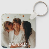 We houden van jou oma aangepaste foto sleutelhanger (Achterkant)