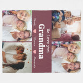We houden van jou oma elegant script 4 foto aanden fleece deken (Voorkant (Horizontaal))