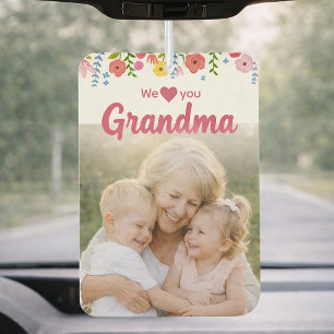 We houden van jou oma foto auto luchtverfrisser