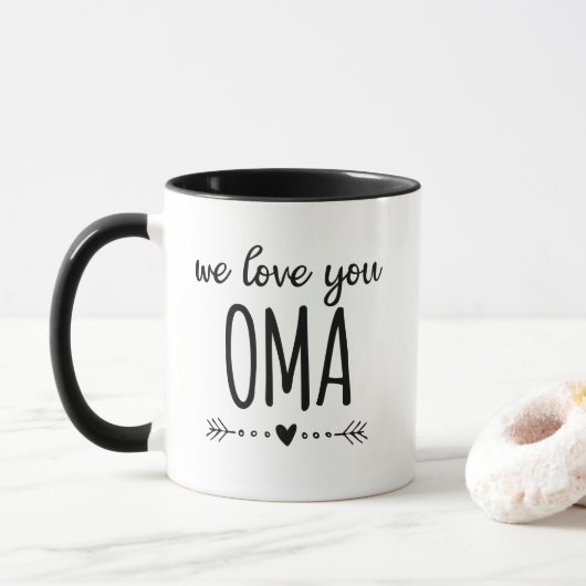 We houden van jou Oma Mok (Met donut)