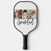 We houden van jou opa aangepaste fotocadeau collag pickleball paddle (Achterkant)