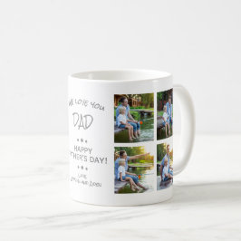 We houden van jou Papa 8-foto collage Gelukkige Va Koffiemok