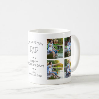 We houden van jou Papa 8-foto collage Gelukkige Va Koffiemok
