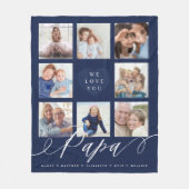 We houden van jou Papa | Foto's voor kleinkinderen Fleece Deken (Voorkant)