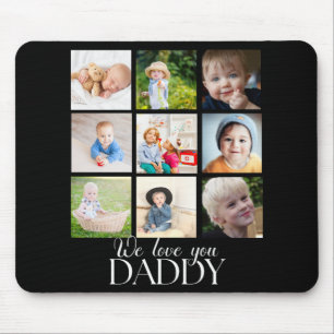 We houden van jou papa mooie collage 9 foto's muismat