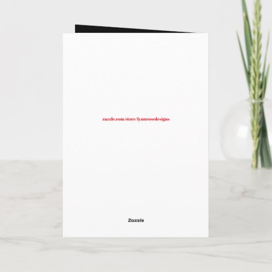 We houden van jou Vader Vaderdag zwart rood foto Kaart (Achterkant)