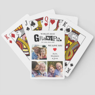 We houden van jou Werelds Beste Opa Kleinkinderen  Pokerkaarten