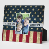 We houden van jullie militaire grootpa Amerikaanse Fotoplaat (Zijkant)