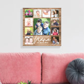 We houden van jullie Nana Grandkids 11 Foto Collag Canvas Afdruk (Insitu (Woonkamer))