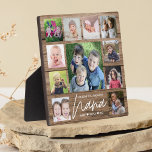 We houden van jullie Nana Grandkids 11 Foto Collag Fotoplaat<br><div class="desc">Creëer uw eigen fotocollage met 11 van uw favoriete afbeeldingen op een houtextuurachtergrond.Personaliseer met foto's van kleinkinderen. Maakt een schat aan cadeau voor oma voor verjaardag,  moederdag,  grootouderdag,  enz.</div>