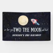 We houden van jullie tot de maan en terug Verjaard Spandoek (Horizontaal)