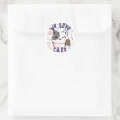 we houden van katten ronde sticker (Tas)