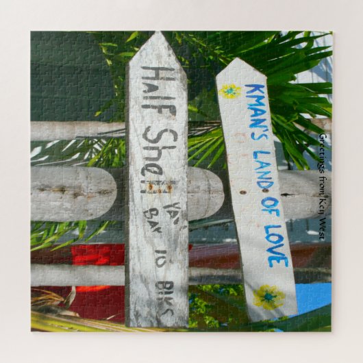 We houden van Key West in Florida Jigzaag Puzzle Legpuzzel (Horizontaal)