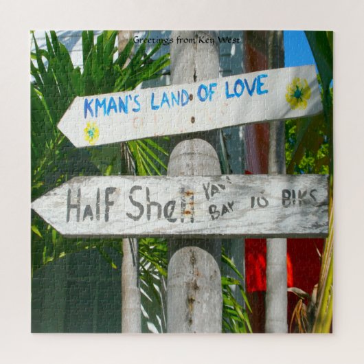 We houden van Key West in Florida Jigzaag Puzzle Legpuzzel (Verticaal)