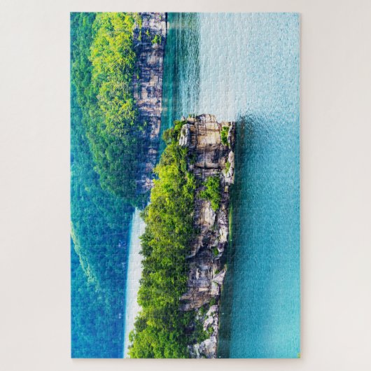 We houden van Lake Summersville Virginia Legpuzzel (Verticaal)